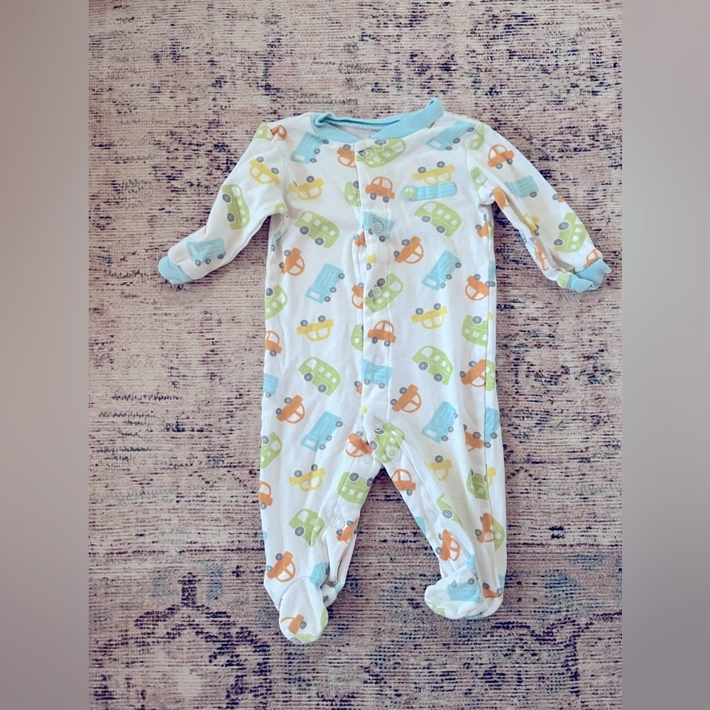 Carter's Blue and Green Kids Pajama Footies